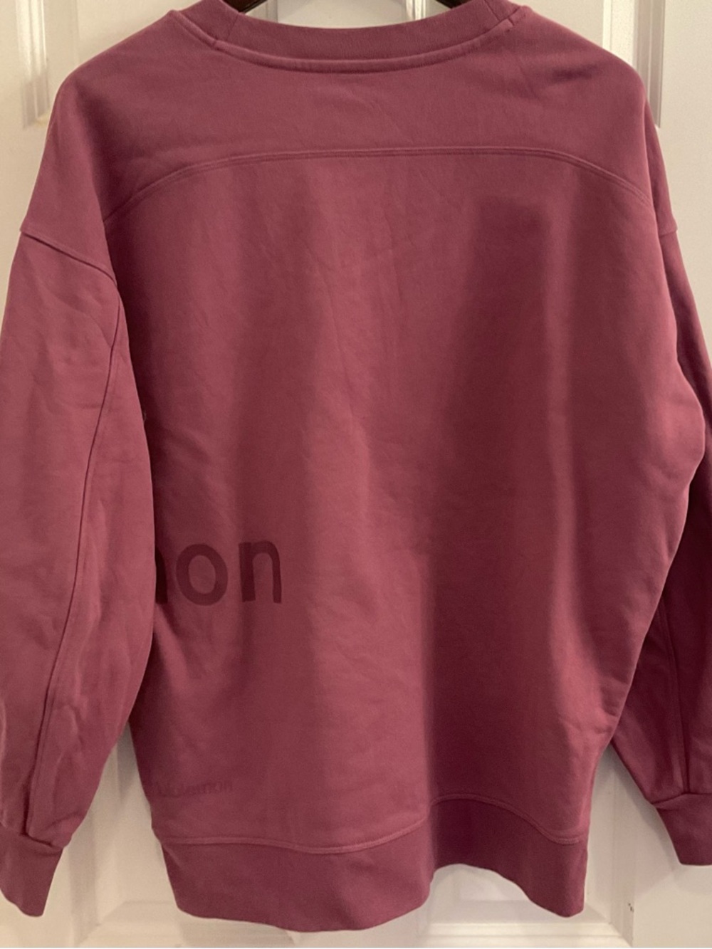 Lululemon Perfectly Oversized Crew Graphic - Size 4 - Vintage Plum - Picture 6 of 7